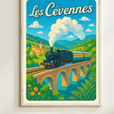 Affiche Le Train à Vapeur Cévennes