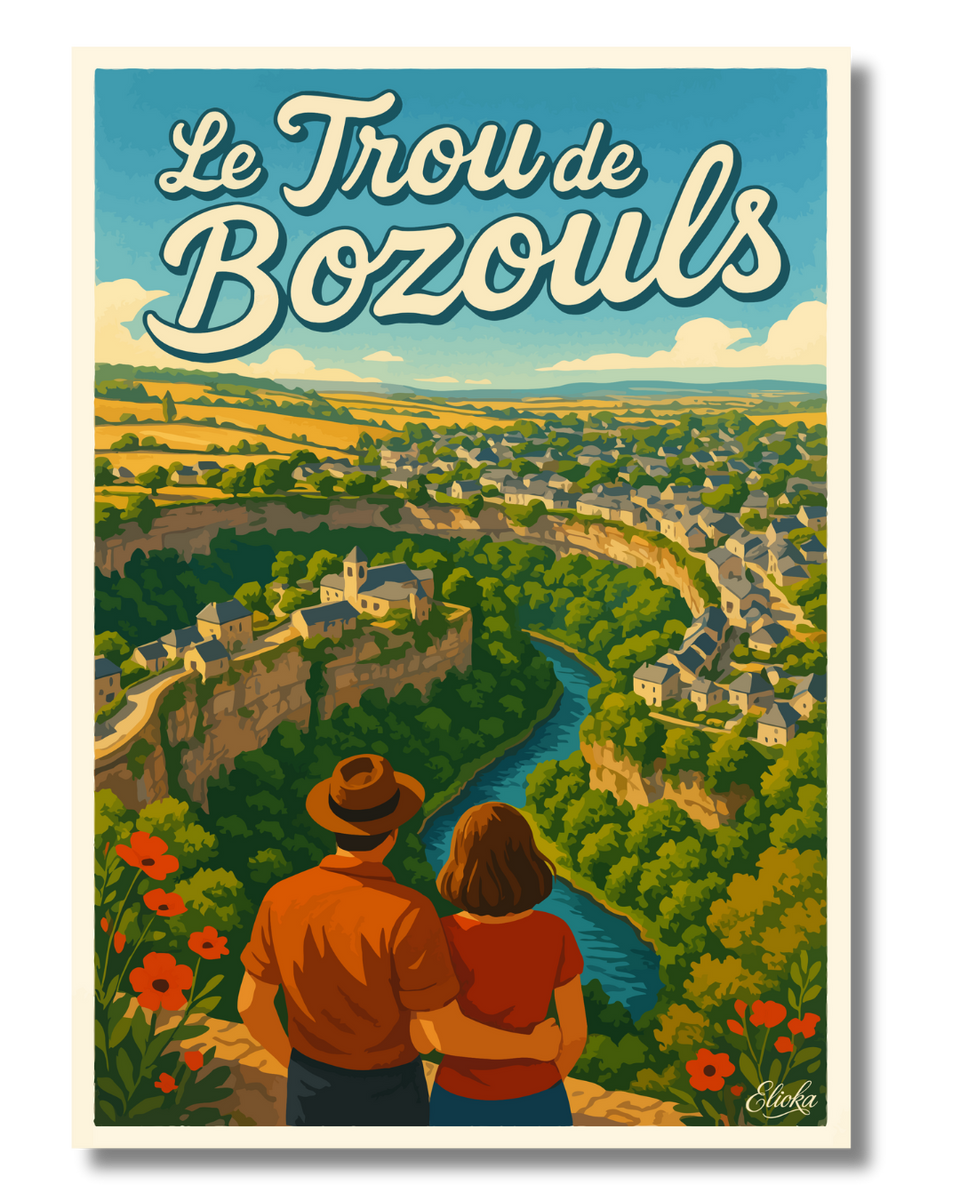 Affiche "Le Trou de Bozouls" Aveyron