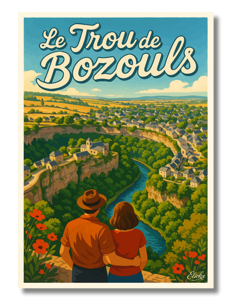 Affiche "Le Trou de Bozouls" Aveyron