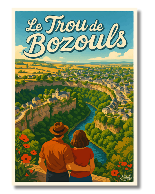 Affiche "Le Trou de Bozouls" Aveyron