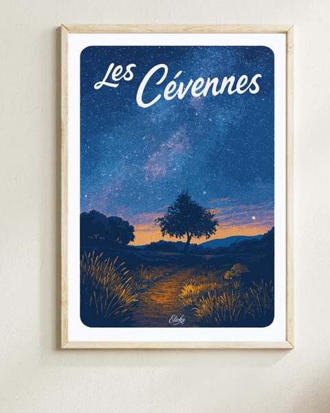 Affiche Les Cévennes Nuit étoilée