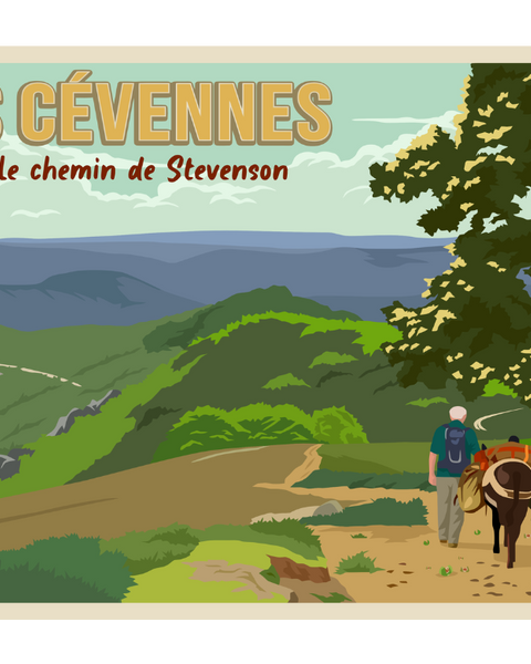 Affiche Les Cévennes Vintage
