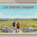 Affiche Les Grands Causses Vintage
