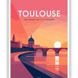Affiche Quais de la Garonne Toulouse