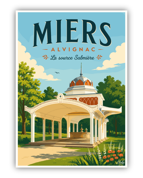 Affiche Miers-Alvignac – La source Salmière
