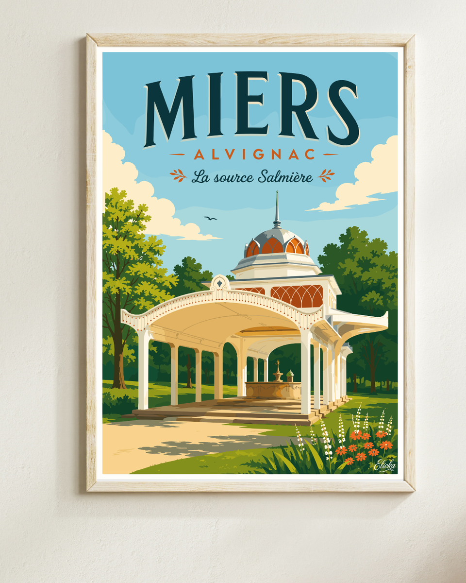 Affiche Miers-Alvignac – La source Salmière