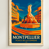 Affiche Montpellier Place de la Comédie
