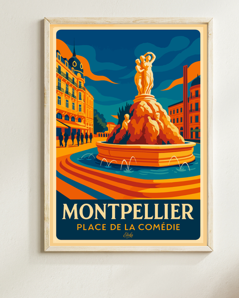 Affiche Montpellier Place de la Comédie