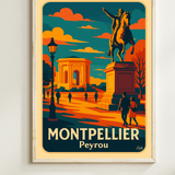Affiche Montpellier Promenade du Peyrou