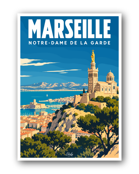 Affiche Marseille - Notre Dame de la Garde