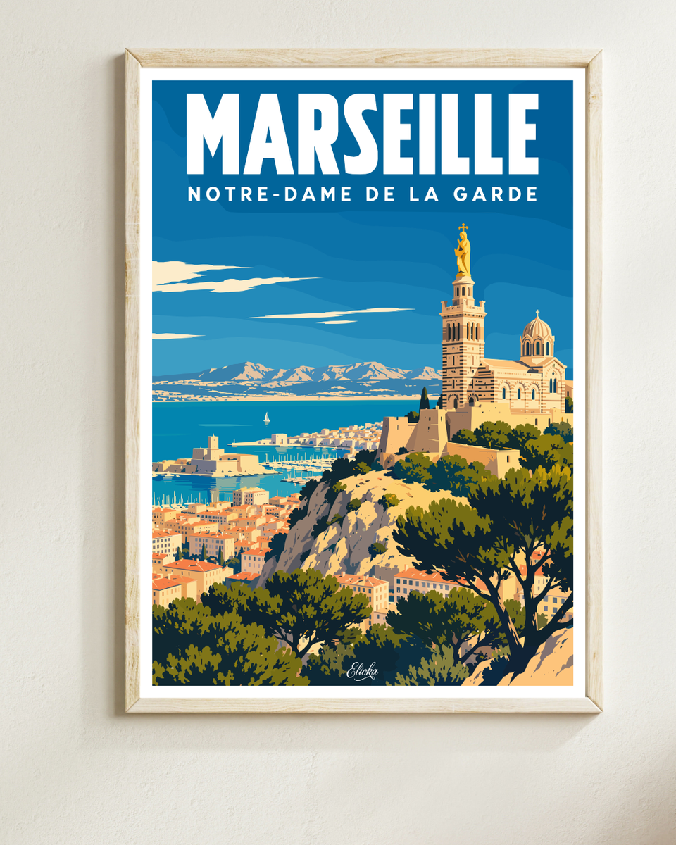 Affiche Marseille - Notre Dame de la Garde