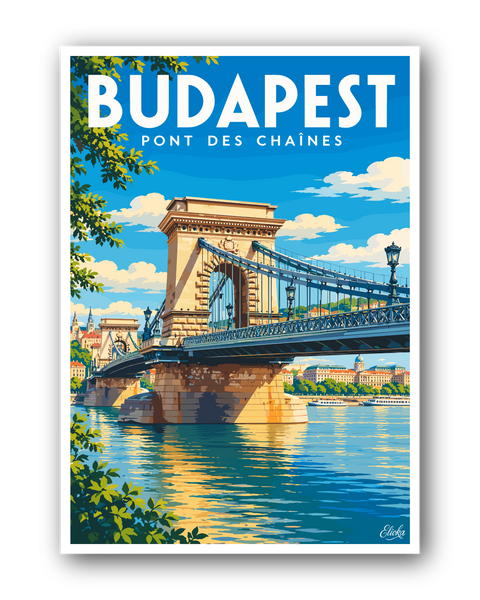 Affiche Budapest - Pont des Chaînes
