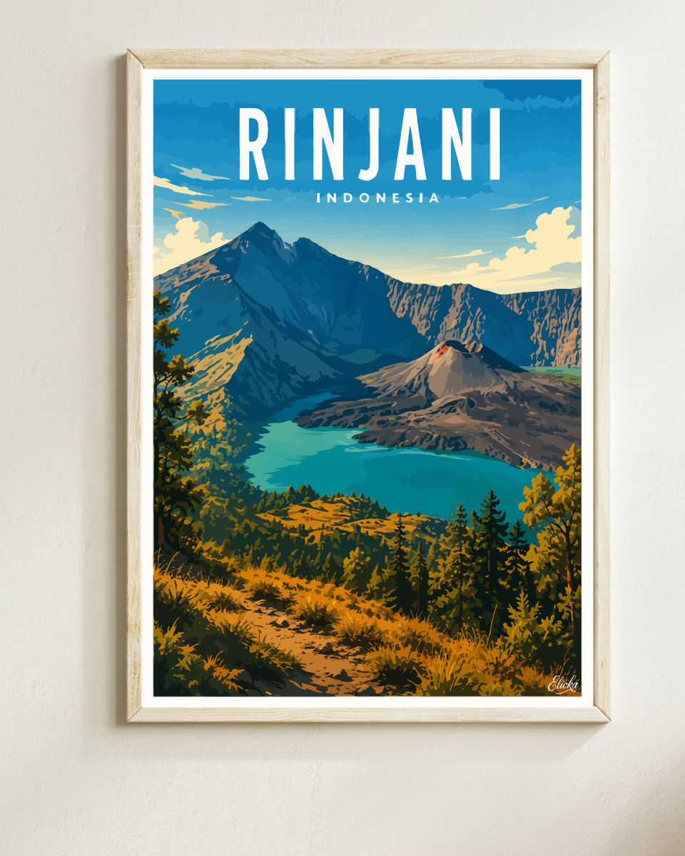 Rinjani Indonésie Affiche