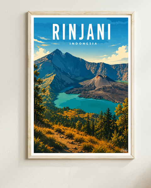 Rinjani Indonésie Affiche