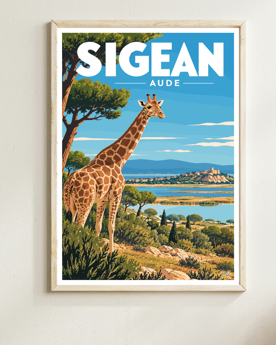 Affiche Sigean - Girafe