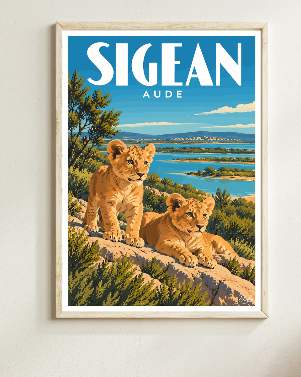 Affiche Sigean - Lionceaux