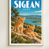 Affiche Sigean - Lionceaux
