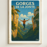 Slackline dans les Gorges de la Jonte