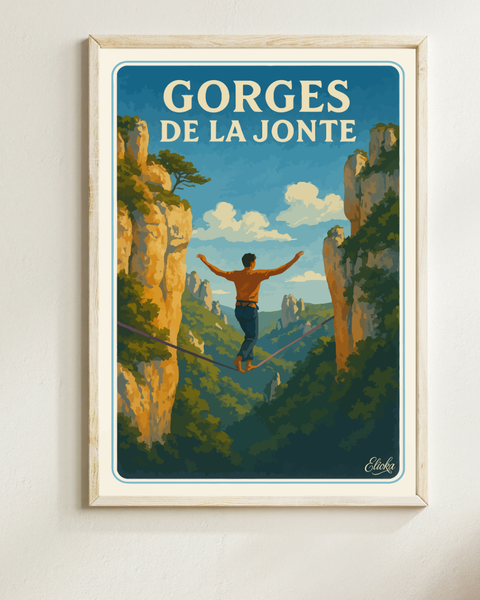 Slackline dans les Gorges de la Jonte