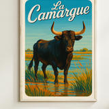 Affiche Taureau de Camargue