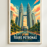 Affiche Tours Pétronas Kuala Lumpur Malaisie