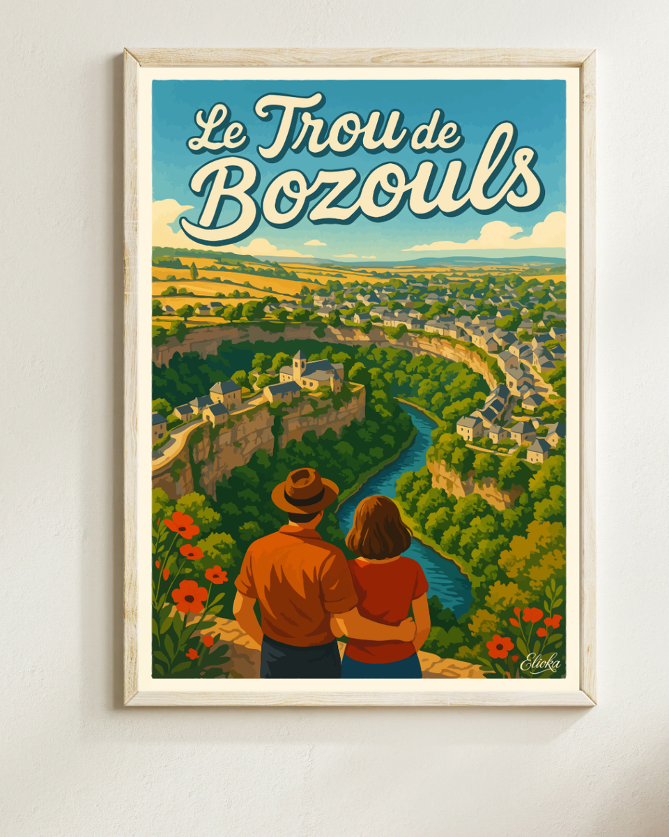 Affiche "Le Trou de Bozouls" Aveyron