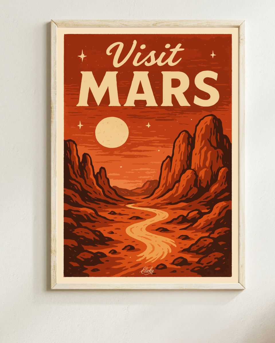 Affiche Visitez Mars