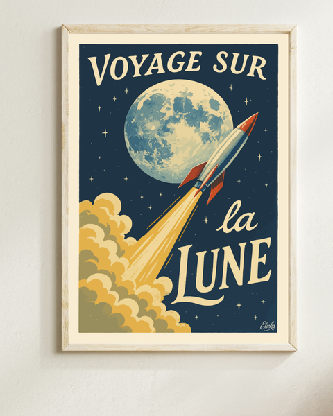 Affiche Voyage sur la Lune
