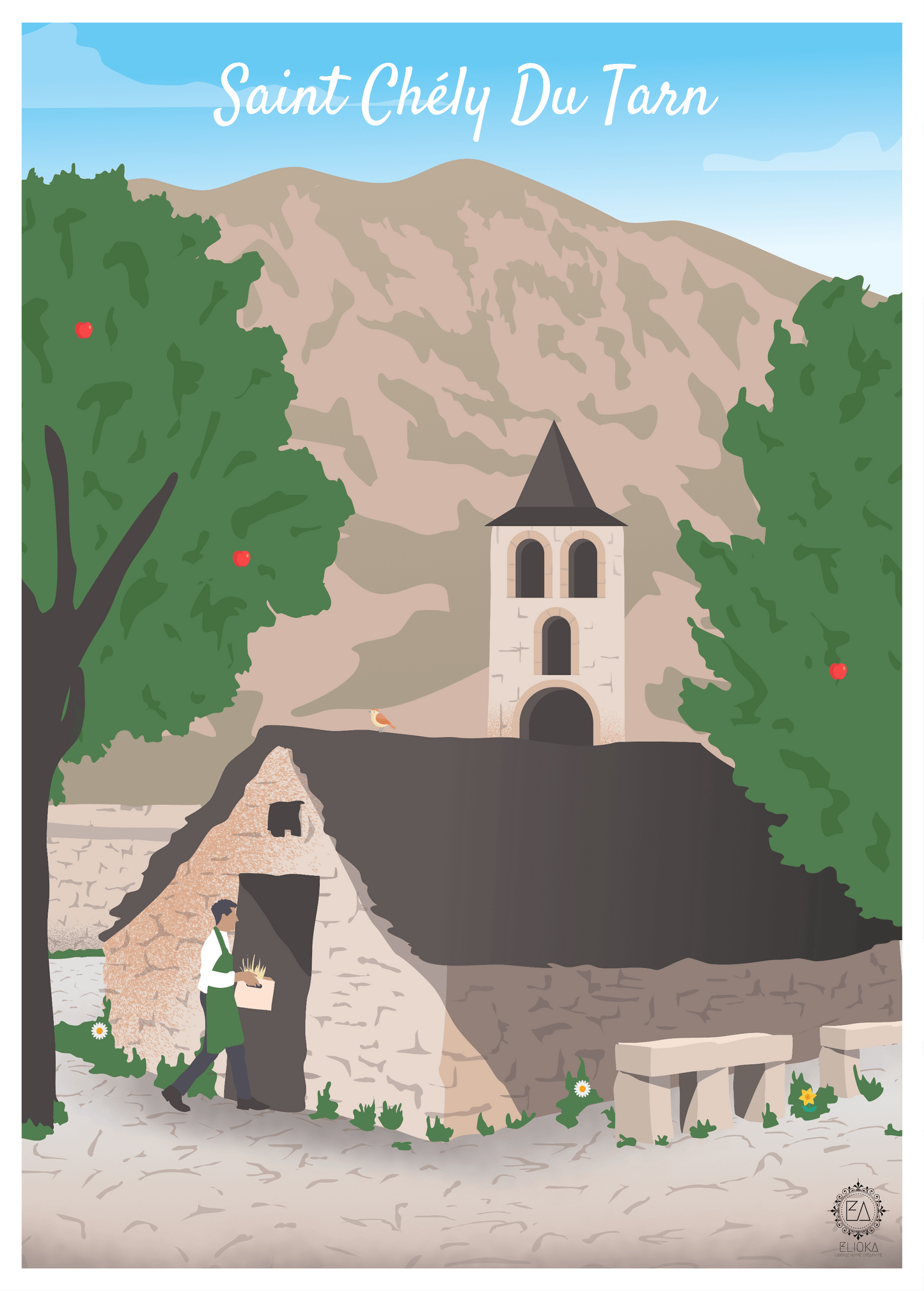 Carte Postale Saint Chély du Tarn - Le four à pain